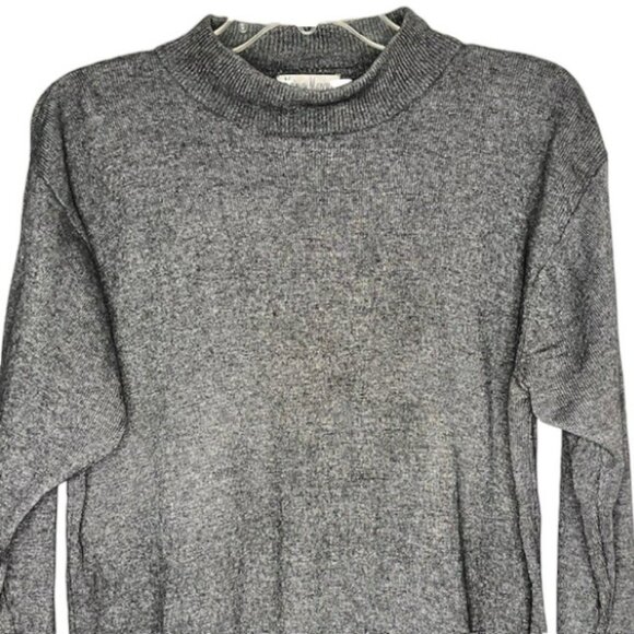 Vintage Neiman Marcus Silk Cashmere Sweater - Black/White - L - Picture 1 of 6